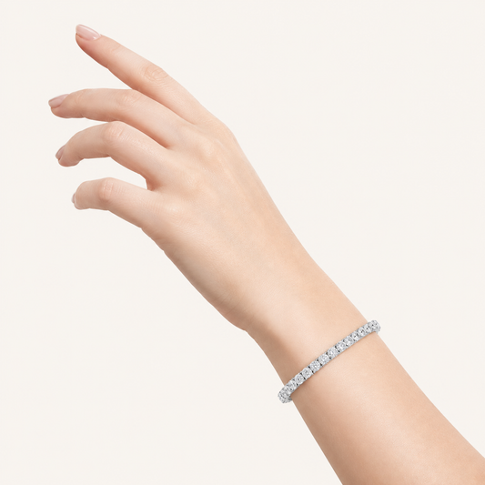 13CT Round Cut Lab Grown Diamond Tennis Bracelet