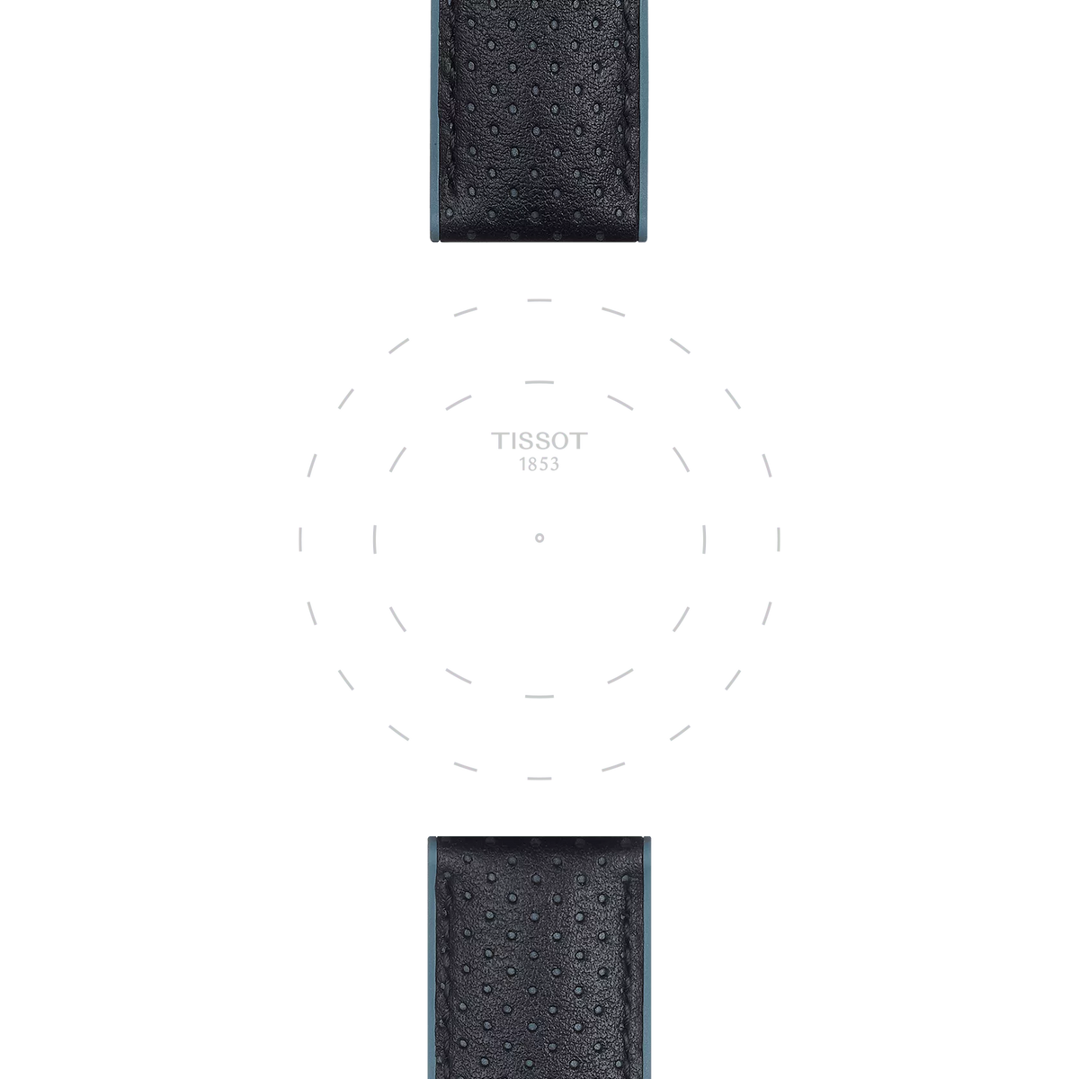 Tissot Official Blue Leather and Rubber Strap Lugs 22 mm 3