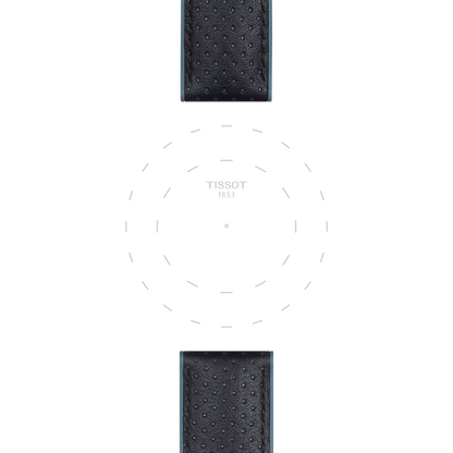 Tissot Official Blue Leather and Rubber Strap Lugs 22 mm 3