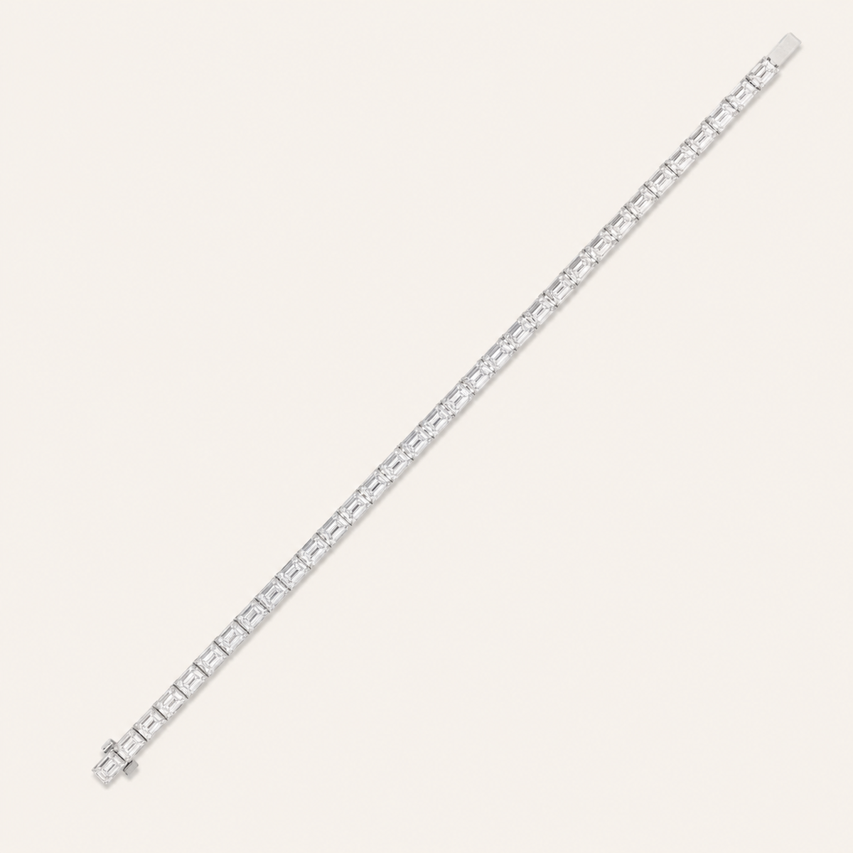 27CT Radiant Cut Lab Grown Diamond East West Tennis Bracelet