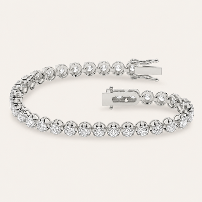 7.00CT Round Cut Lab Grown Diamond Tennis Bracelet