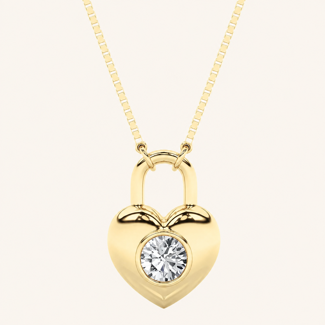 5CT Round Cut Lab Grown Diamond Heart Shaped Pendant Necklace