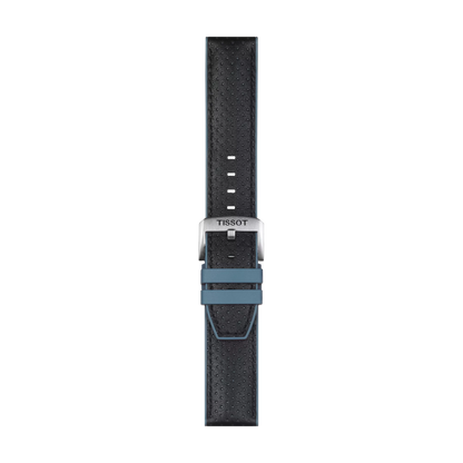 Tissot Official Blue Leather and Rubber Strap Lugs 22 mm 1