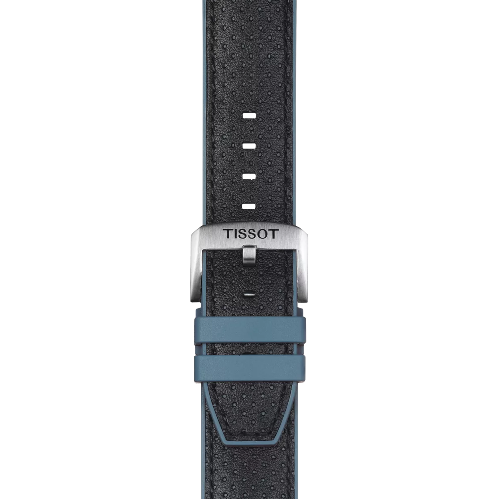 Tissot Official Blue Leather and Rubber Strap Lugs 22 mm 2