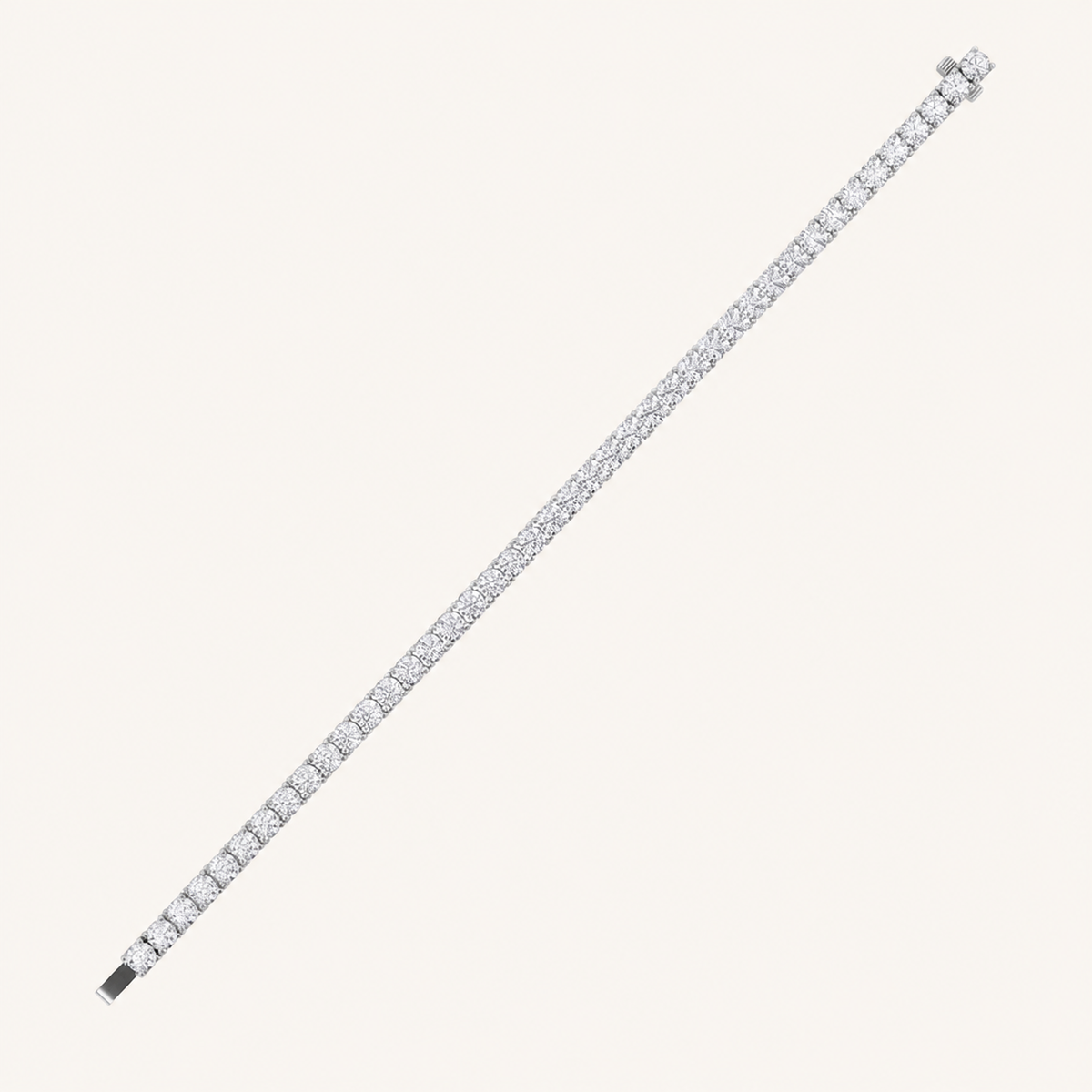 12CT Round Cut Lab Grown Diamond Tennis Bracelet