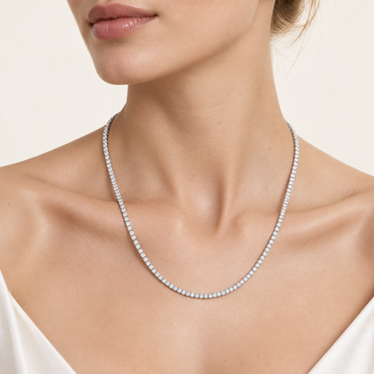 7.00CT Round Cut Lab Grown Diamond Necklace