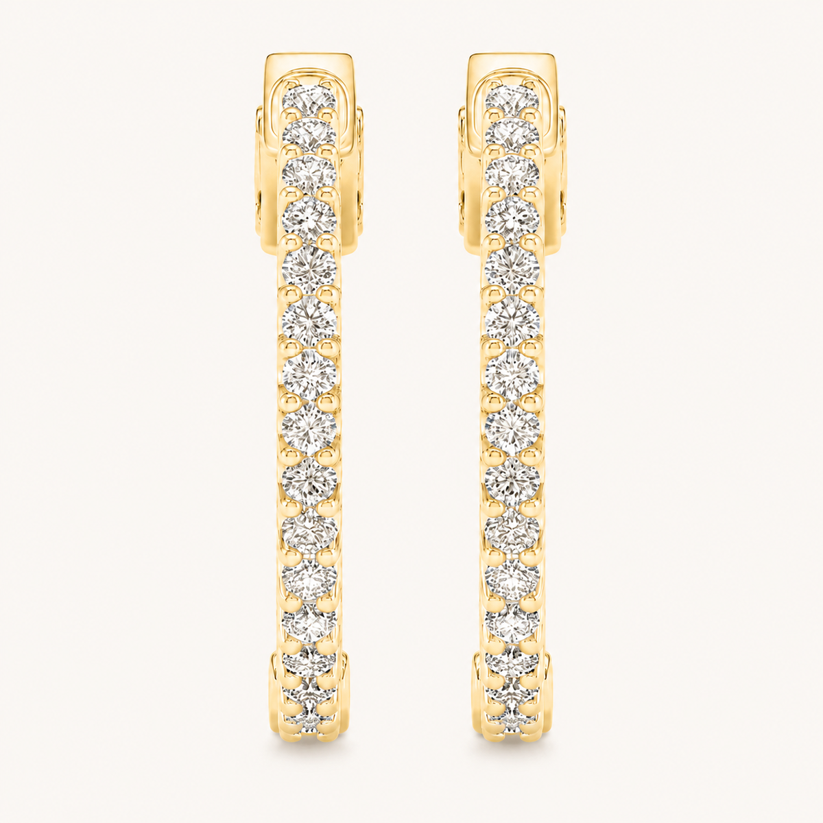 0.50CT Round Cut Lab Grown Diamond Hoop Earring