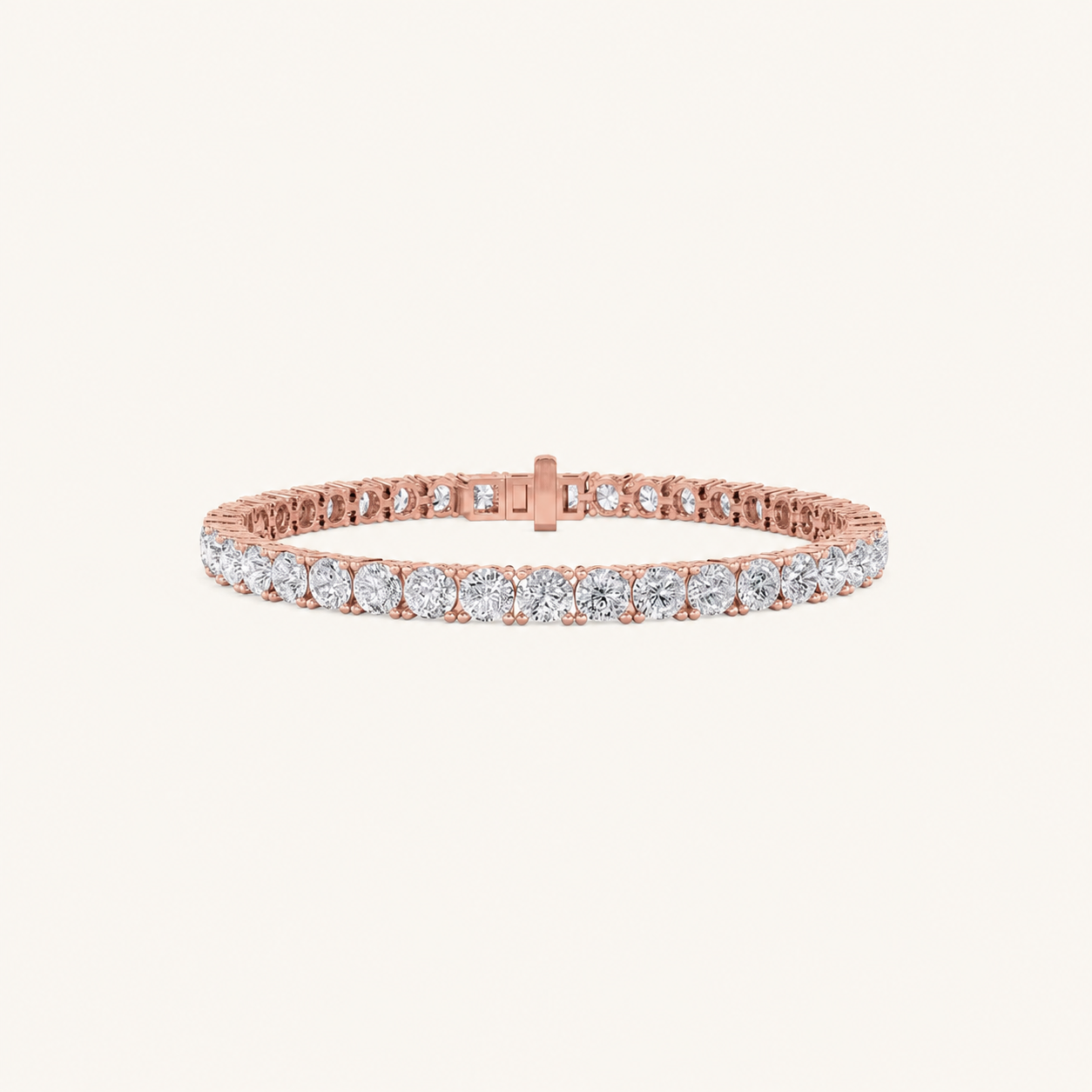14CT Round Cut Lab Grown Diamond Tennis Bracelet