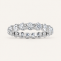 3.15 Ct Round Cut Lab Grown Diamond Split Prong Eternity Ring