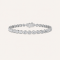 10CT Oval Cut Lab Grown Diamond East West Bezel Set Tennis Bracelet