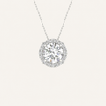 1.62CT Round Cut Certified Lab Grown Diamond Pendant