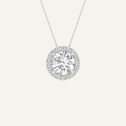 1.15CT Round Cut Certified Lab Grown Diamond Pendant