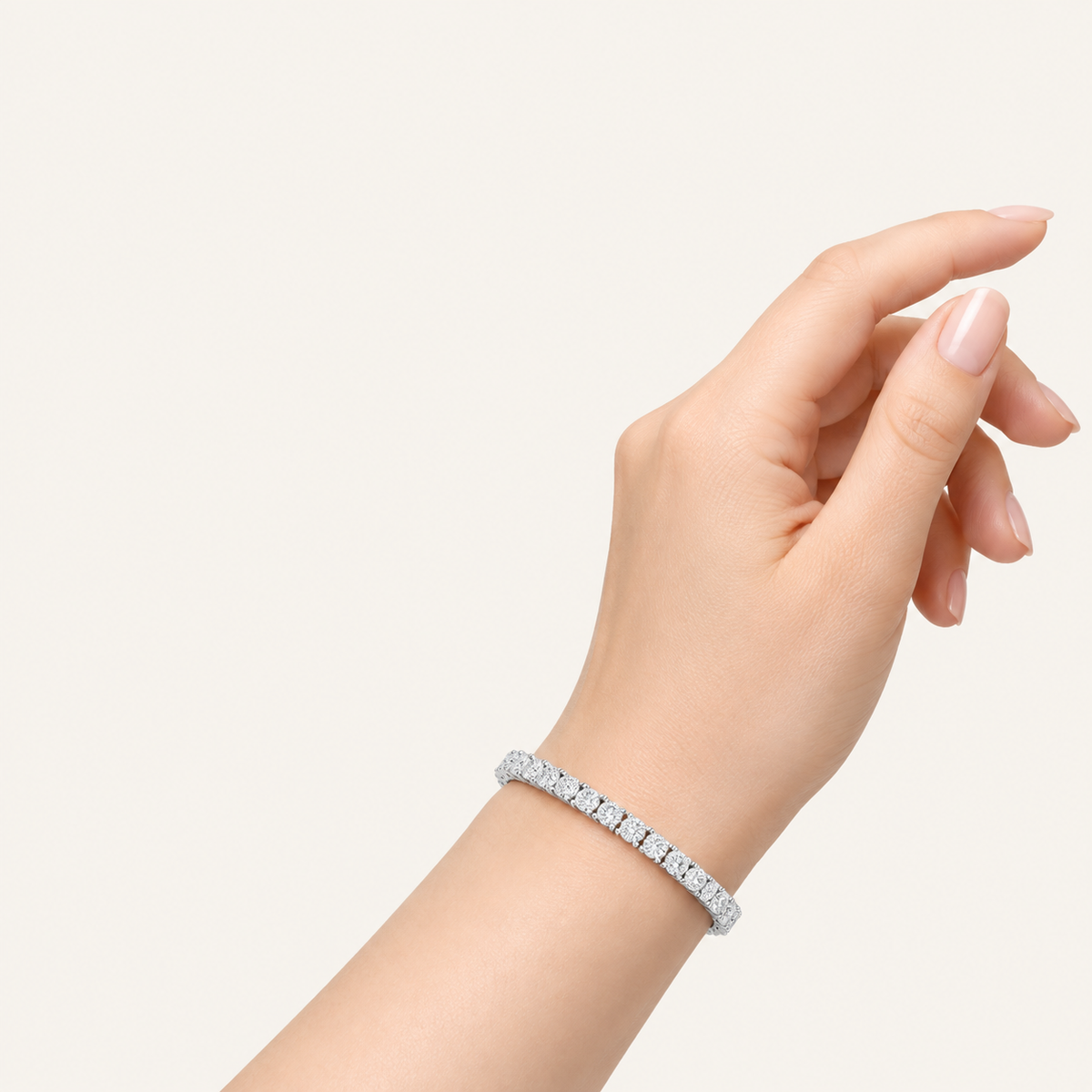 6.00CT Round Cut Lab Grown Diamond Tennis Bracelet