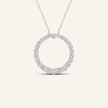 1.00CT Round Cut Lab Grown Diamond Pendant