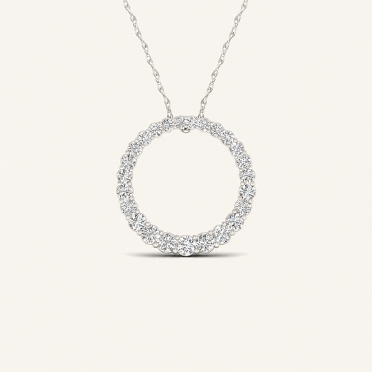 1.00CT Round Cut Lab Grown Diamond Pendant