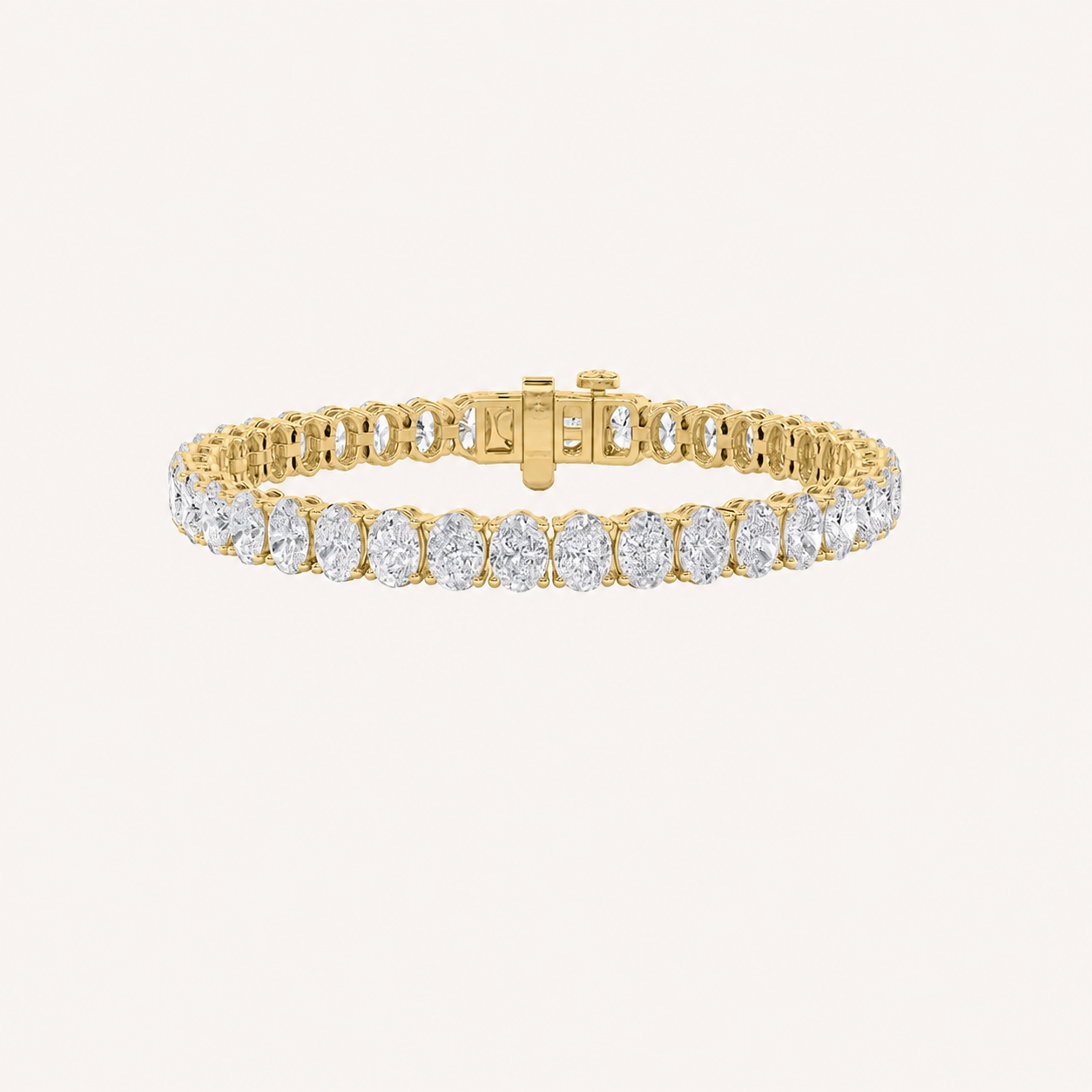 18.5CT Oval Cut Lab Grown Diamond Tennis Bracelet