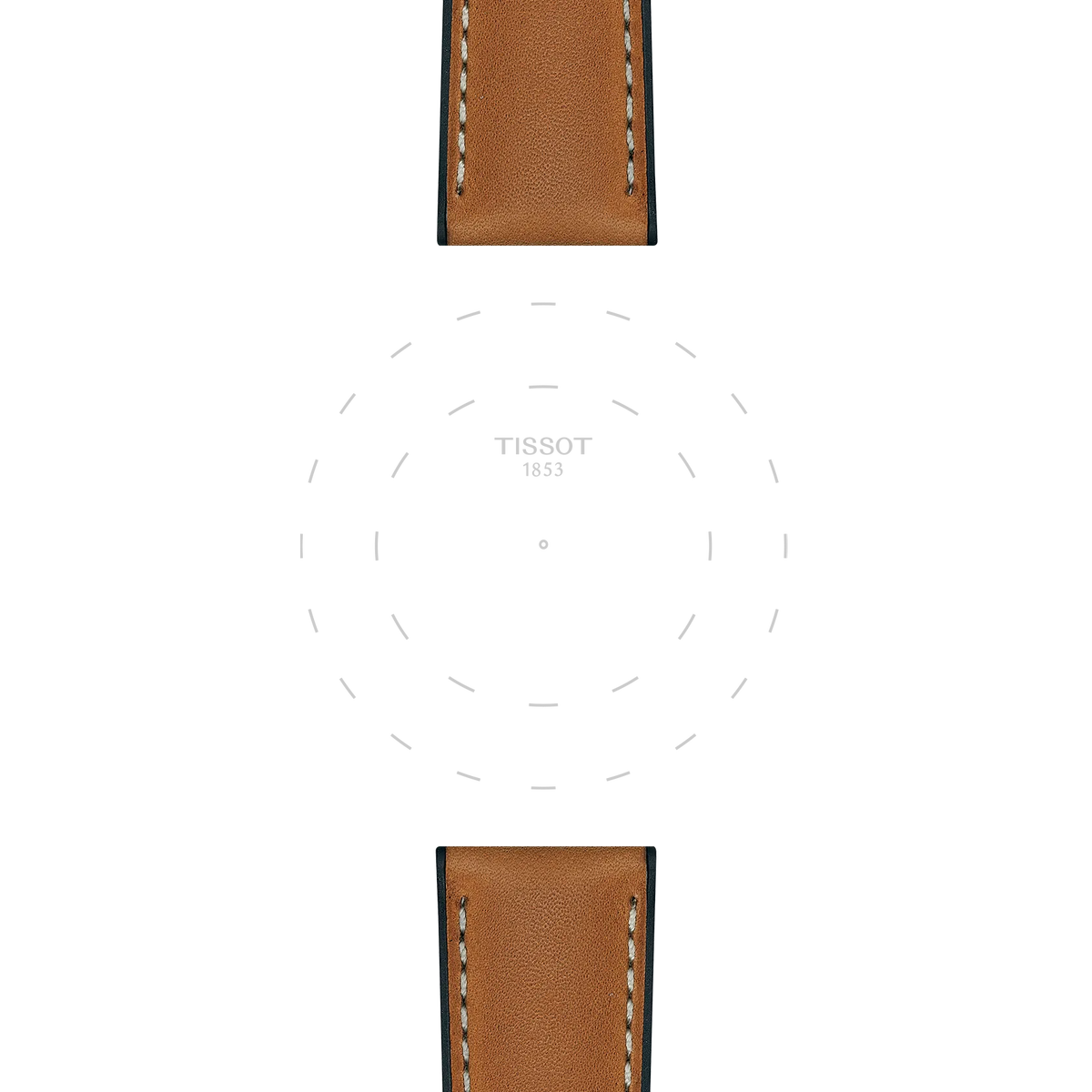 Tissot Official Light Brown Leather Strap Lugs 21 mm 3