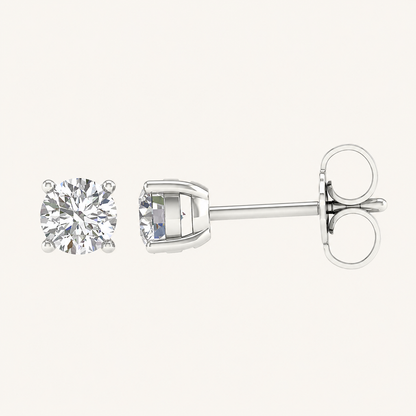 1.00CT Round Cut Lab Grown Diamond Earring