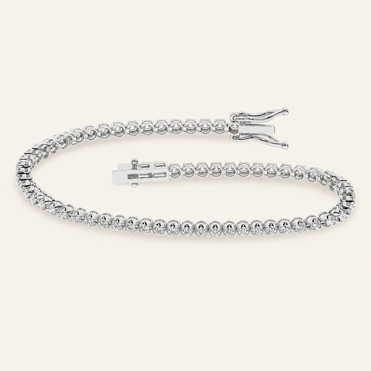 1.00CT Round Cut Lab Grown Diamond Tennis Bracelet