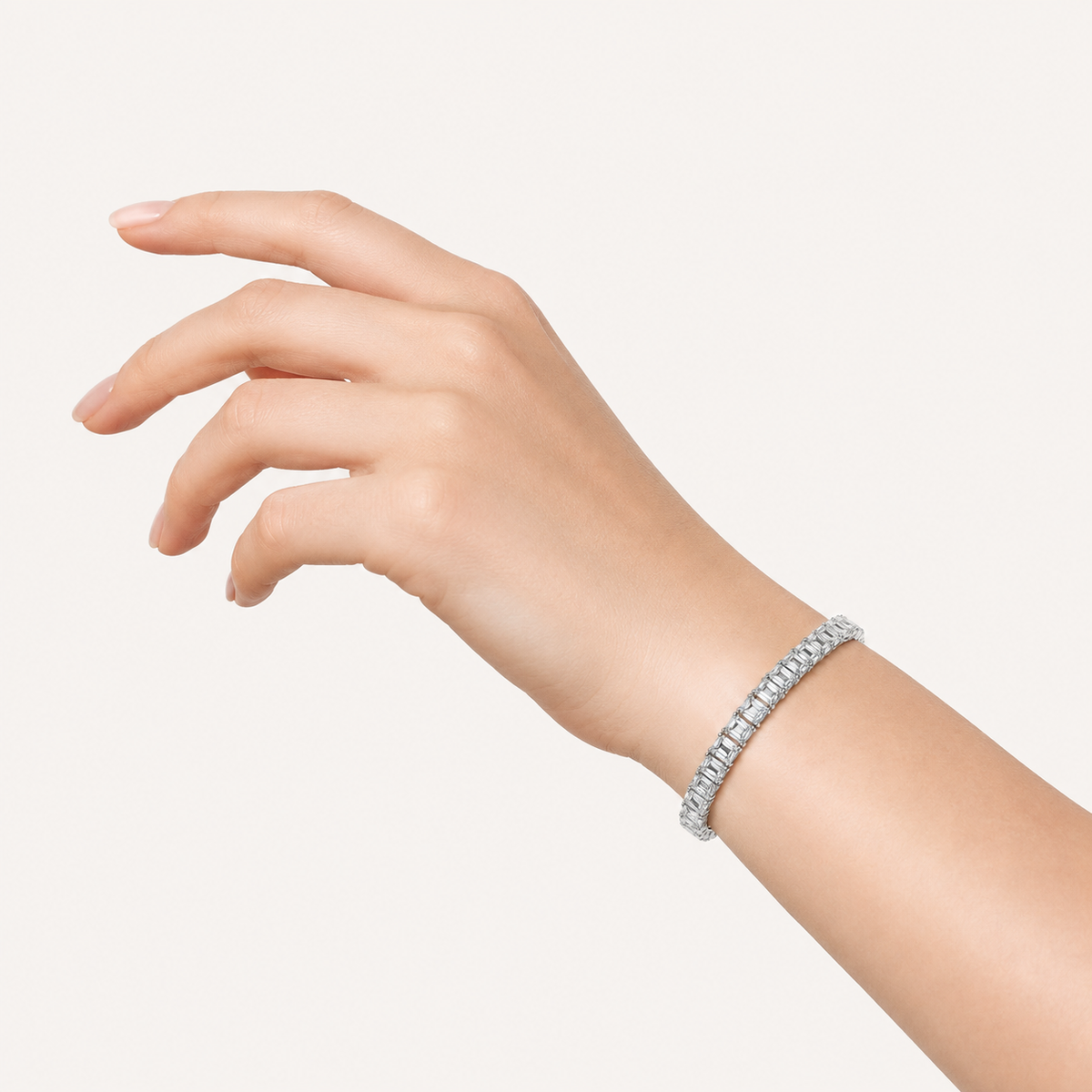 5CT Radiant Cut Lab Grown Diamond East West Tennis Bracelet