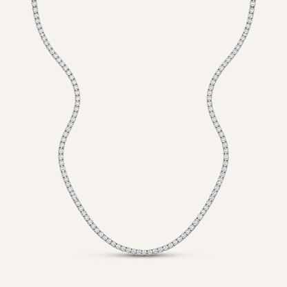 10.00CT Round Cut Lab Grown Diamond Tennis Necklace