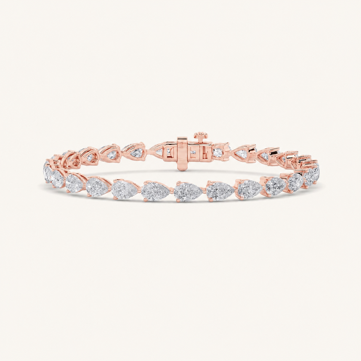 8CT Pear Cut Lab Grown Diamond Tennis Bracelet