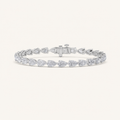 8CT Pear Cut Lab Grown Diamond Tennis Bracelet