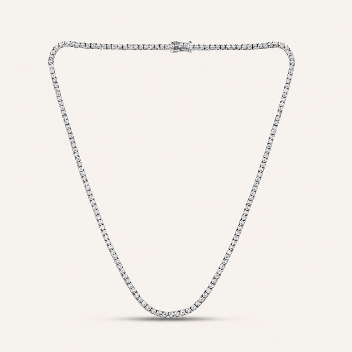 7.50CT Round Cut Lab Grown Diamond Tennis Necklace