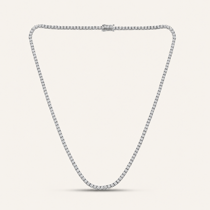 7.50CT Round Cut Lab Grown Diamond Tennis Necklace