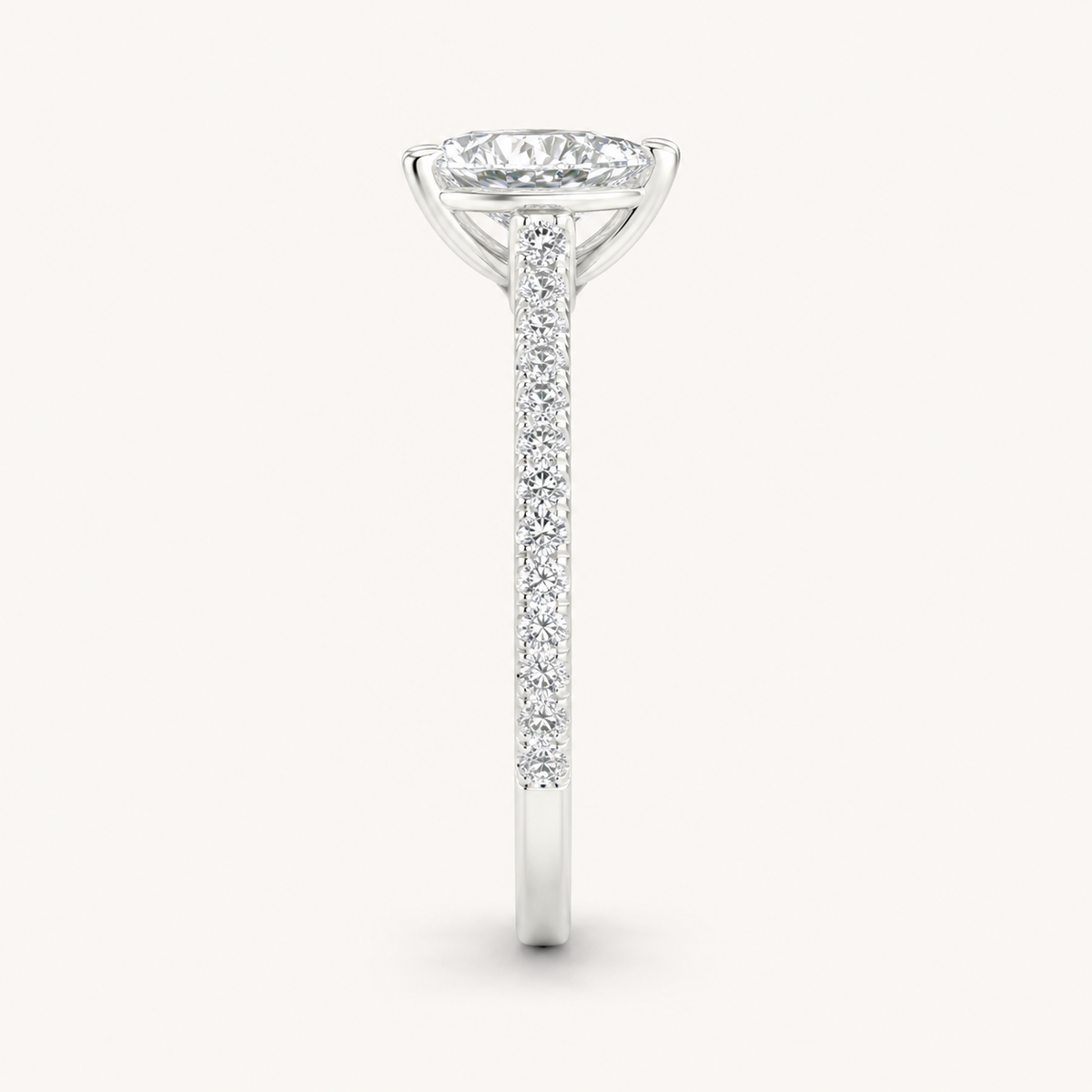 1.25CT Pear Cut Lab Grown Diamond Solitaire Ring