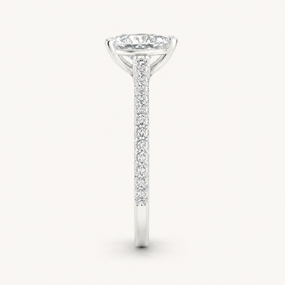 1.25CT Pear Cut Lab Grown Diamond Solitaire Ring