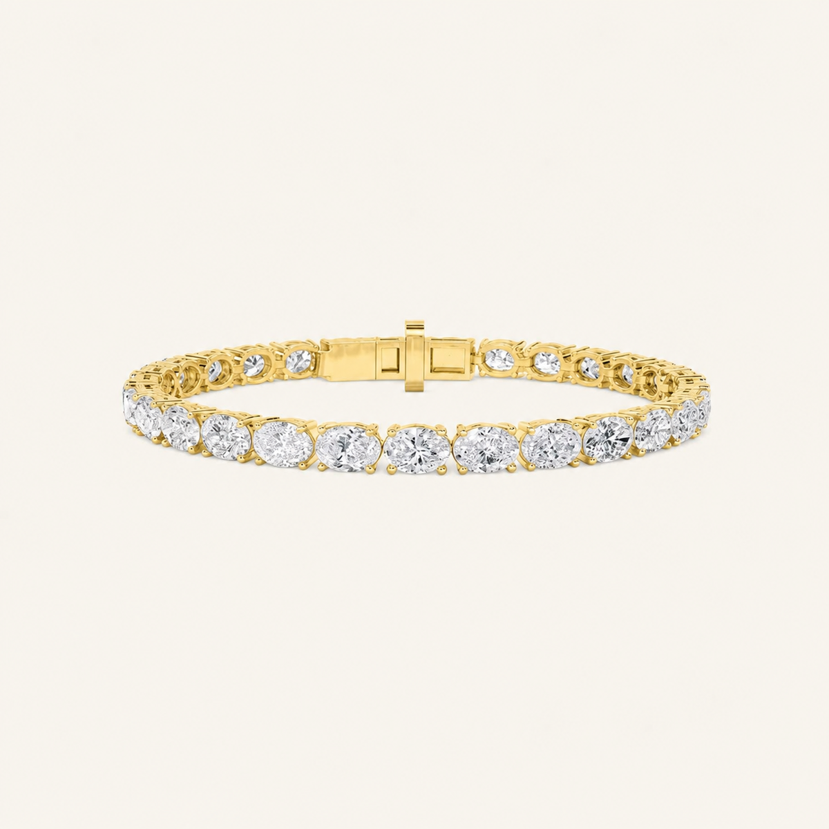 10.5CT Oval Cut Lab Grown Diamond East & West Tennis Bracelet