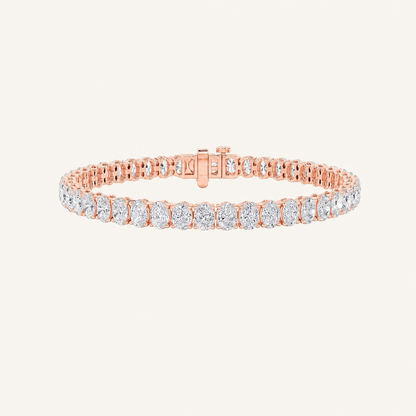 10CT Oval Cut Lab Grown Diamond Tennis Bracelet