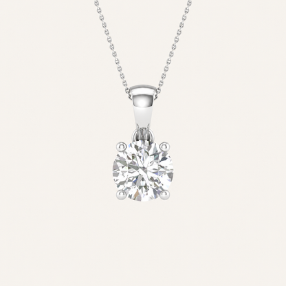2.00CT Round Cut Lab Grown Diamond Pendant