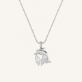 2CT Marquise Cut Lab Grown Diamond Dolphin Pendant Necklace