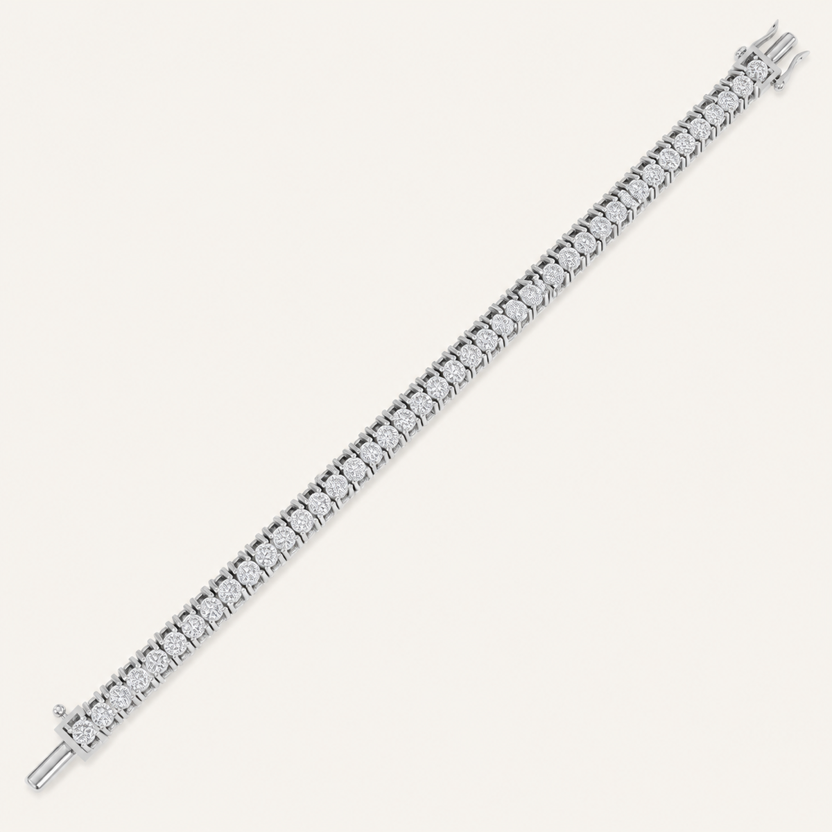 3.00CT Round Cut Lab Grown Diamond Tennis Bracelet