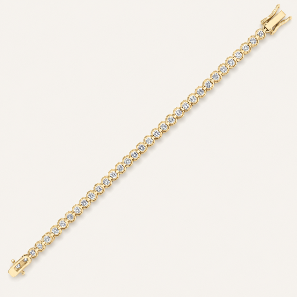3.00CT Round Cut Lab Grown Diamond Tennis Bracelet