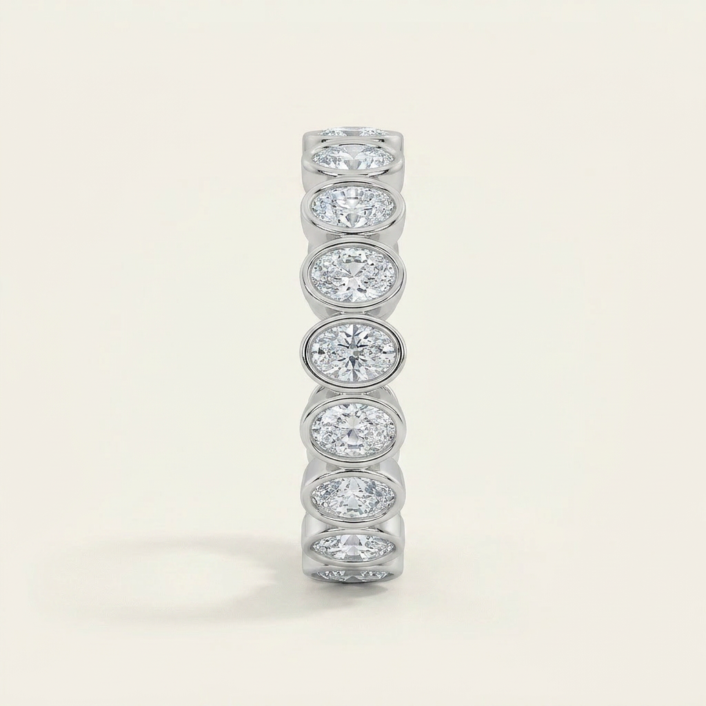 3.75CT Oval Cut Lab Grown Diamond Eternity Ring