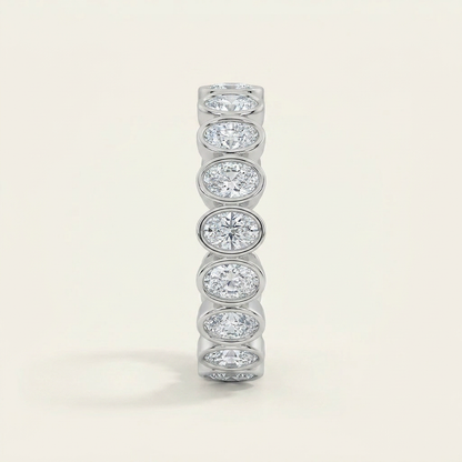 3.75CT Oval Cut Lab Grown Diamond Eternity Ring