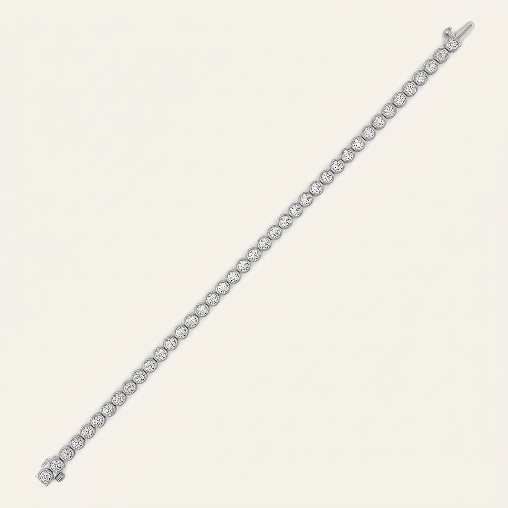 5CT Round Cut Lab Grown Diamond Tennis Bracelet