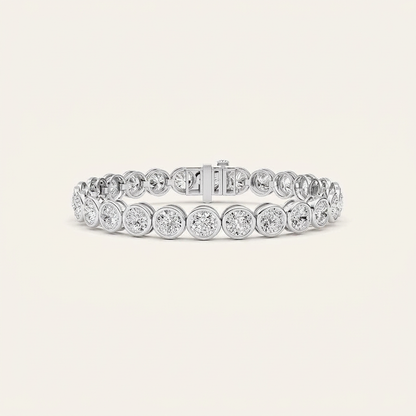 15CT Round Cut Lab Grown Diamond Tennis Bracelet