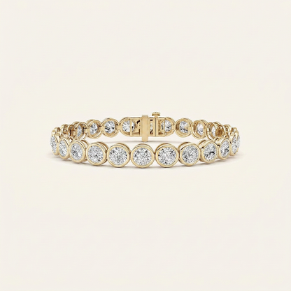 15CT Round Cut Lab Grown Diamond Tennis Bracelet