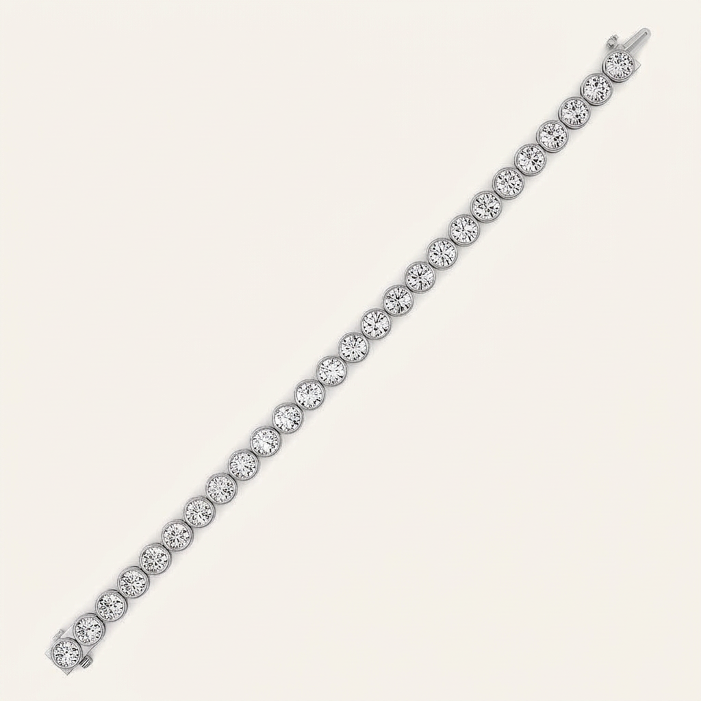 15CT Round Cut Lab Grown Diamond Tennis Bracelet