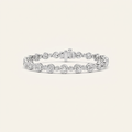9CT Round Cut Lab Grown Diamond Bezel Set Bracelet