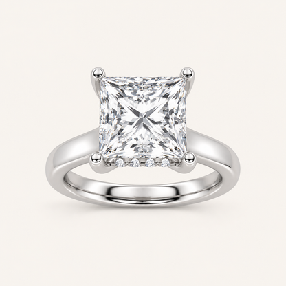 2CT Princess Cut Lab Grown Diamond Solitaire Ring