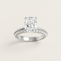 1.75CT Elongated Cushion Cut Lab Grown Diamond Side Stone Ring
