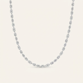 25CT Oval Cut Lab Grown Diamond Tennis Necklace
