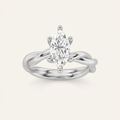 1.5CT Marquise Cut Lab Grown Diamond Solitaire Engagement Ring