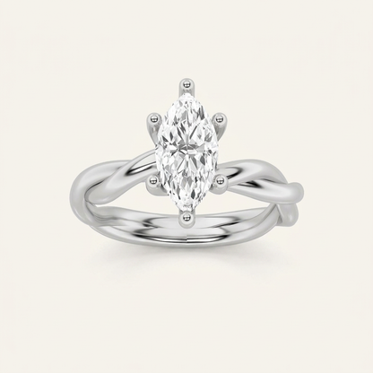 1.5CT Marquise Cut Lab Grown Diamond Solitaire Engagement Ring