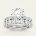 6.00CT Round Cut Lab Grown Diamond Bridal Set